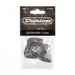 Dunlop 417P2.0 Gator Grip Guitar Picks, 2.0mm, 12 pack