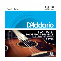 D'Addario EFT16 Flat Tops, Light, 12-53