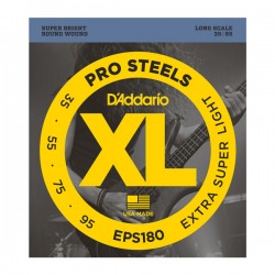 D'Addario EPS180 ProSteels Bass, Extra Super Light, 35-95, Long Scale