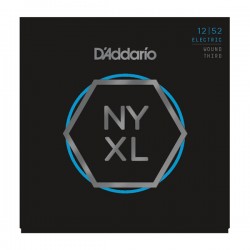 D'Addario NYXL1252W Nickel Wound, Light Wound 3rd, 12-52