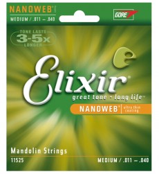Elixir Strings 11525 Nanoweb Medium Mandolin Strings, 11-40