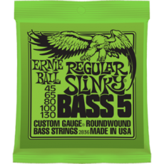 Ernie Ball 2836 Slinky 5-String Bass Strings, 45-130