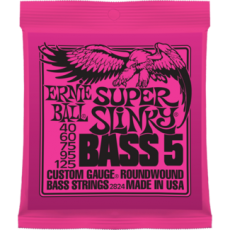 Ernie Ball 2824 Super Slinky 5-String Bass Strings, 40-125