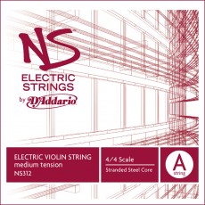 D'Addario NS Electric Violin Single A String, 4/4 Scale, Med Tension