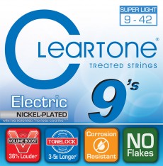 Cleartone 9409 NPS Electric Guitar Strings, Super Light, 9-42