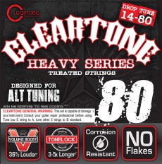 Cleartone 9480 Heavy Series NPS Electric Strings, Drop A, 14-80