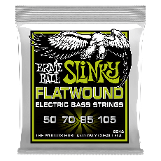 Ernie Ball 2812 Regular Slinky Flatwound Electric Bass Strings, 50-105