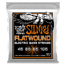 Ernie Ball 2813 Hybrid Slinky Flatwound Electric Bass Strings, 45-105