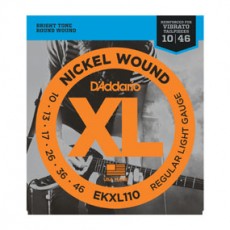 D'Addario EKXL110 Nickel Wound, Regular Light, Reinforced, 10-46