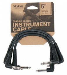 Planet Waves PW-CGTP-305 Classic Series Patch Cable, 3 pack, 6 In.