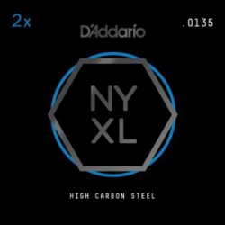 D'Addario NYXL 2-Pack Plain Steels .0135