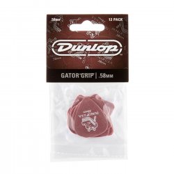 Dunlop 417P.58 Gator Grip Guitar Picks, .58mm, 12 pack
