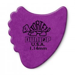 Dunlop 414R1.14 Tortex Fin Picks, 1.14mm, 72 Pack