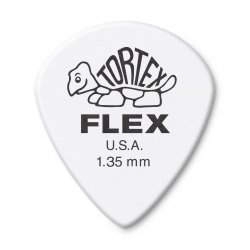 Dunlop 468R1.35 Tortex Flex Jazz III Guitar Picks, 1.35mm, 72 pack