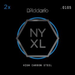 D'Addario NYXL 2-Pack Plain Steels .0105