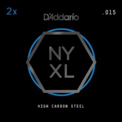 D'Addario NYXL 2-Pack Plain Steels .015