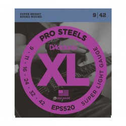 D'Addario EPS520 ProSteels, Super Light, 9-42