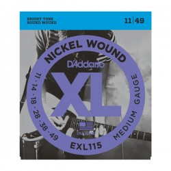 D'Addario EXL115 Nickel Wound, Medium/Blues-Jazz Rock, 11-49