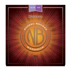 D'Addario NBM11540 Nickel Bronze Mandolin Set, Light, 11.5-40