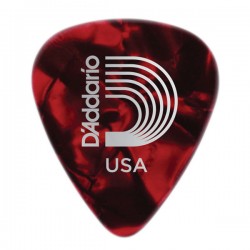 D'Addario 1CRP7-10 Red Pearl Celluloid Guitar Picks, 10 pk, Ex-Hvy