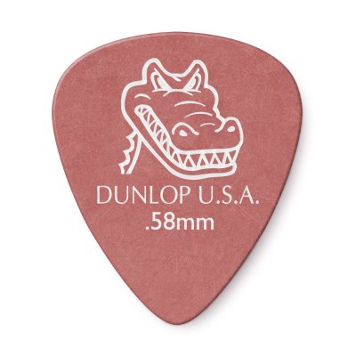 Dunlop 417P.58 Gator Grip Guitar Picks, .58mm, 12 pack
