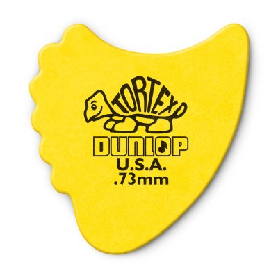 Dunlop 414R.73 Tortex Fin Picks, .73mm, 72 pack