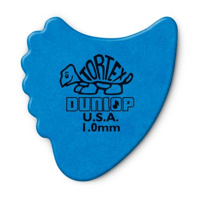 Dunlop 414R1.0 Tortex Fin Picks, 1.0mm, 72 Pack