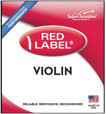 Super Sensitive Red Label 2102 Violin String Set, 1/8