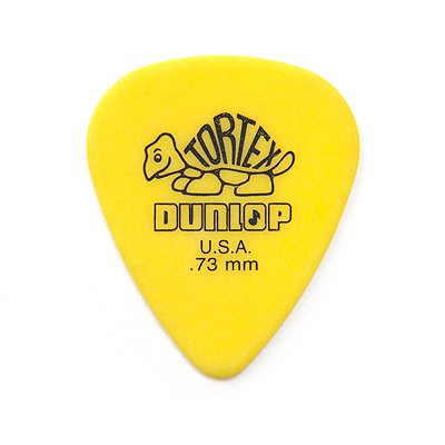 Dunlop 418P.73 Tortex Standard .73mm Yellow Guitar Picks 12-Pack