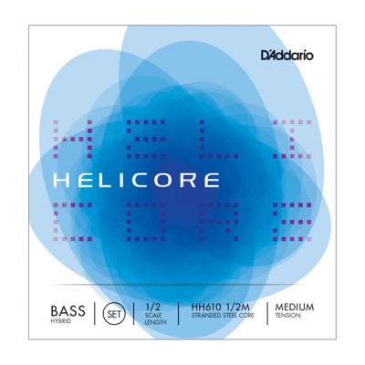 D'Addario Helicore Hybrid Bass String Set, 1/2 Scale, Medium Tension