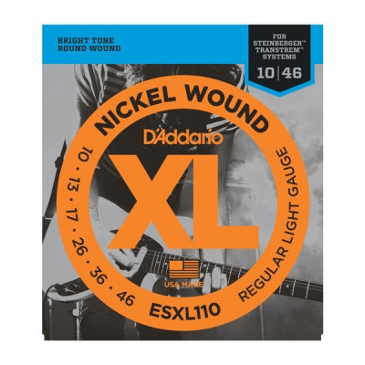 D'Addario ESXL110 Nickel Wound, Regular Light, Double Ball End, 10-46