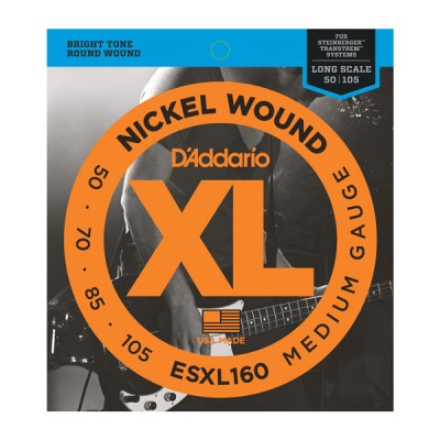 D'Addario ESXL160 NW Bass, Medium, 50-105, Double Ball End, Long Scale