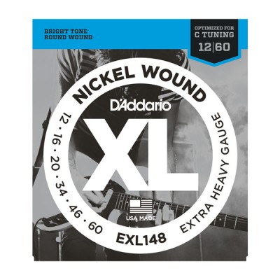 D'Addario EXL148 Nickel Wound Electric Guitar, Extra-Heavy, 12-60