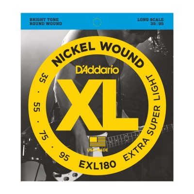 D'Addario EXL180 Nickel Wound, Extra Super Light, 35-95, Long Scale