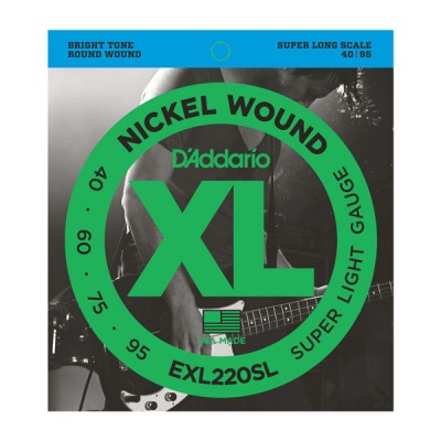 D'Addario EXL220SL NW Bass, Super Light, 40-95, Super Long Scale