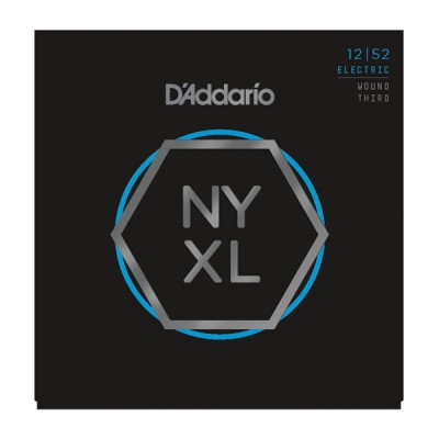 D'Addario NYXL1252W Nickel Wound, Light Wound 3rd, 12-52