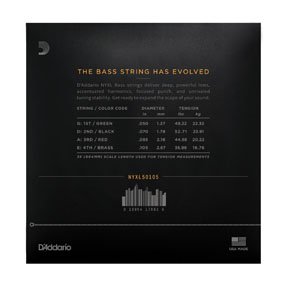 D'Addario NYXL50105 Set Long Scale, Medium, 50-105