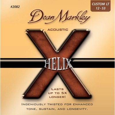 Dean Markley 2082 Helix HD 80/20 Bronze Custom Light Acoustic, 12-53