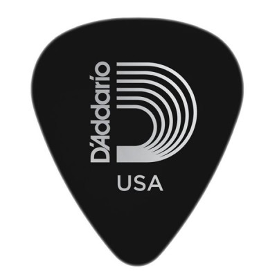 D'Addario 1CBK7-10 Black Celluloid Guitar Picks, 10 pack, Extra Heavy