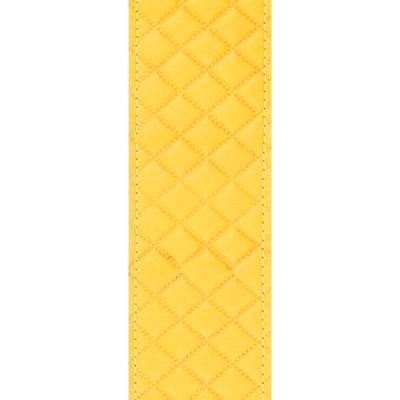 D'Addario 20LE02 2" Leather Embossed Yellow Square Design