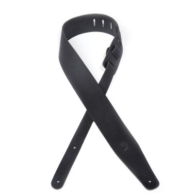 D'Addario 25TL00-DX Thick Leather Guitar Strap, Black