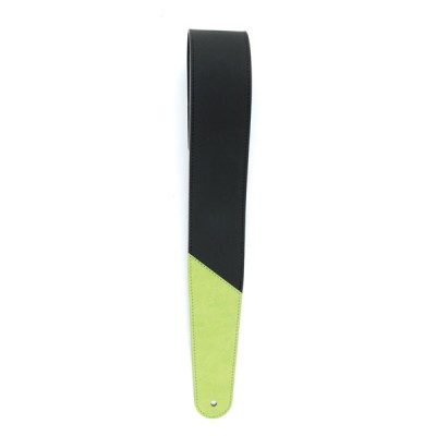 D'Addario 2.5" Leather Guitar Strap, Colored Ends - Green